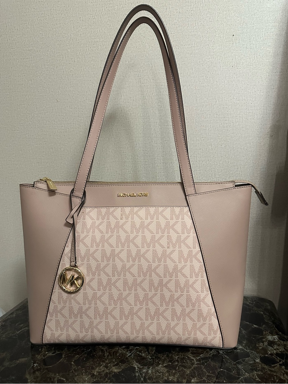 Michael Kors Blush Pink MK Signature Tote